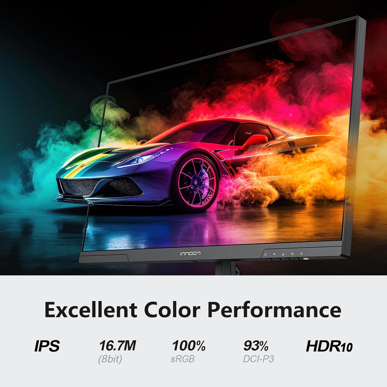 INNOCN 24.5" 1440P QHD 2K Gaming Monitor, 240Hz PC Computer Desktop Monitor, IPS, HDMI 2.1, DisplayPort, FreeSync, Console Ready, 1ms, MPRT, Eye Care, Flicker-Free, Speaker, 25G2S - Image 2