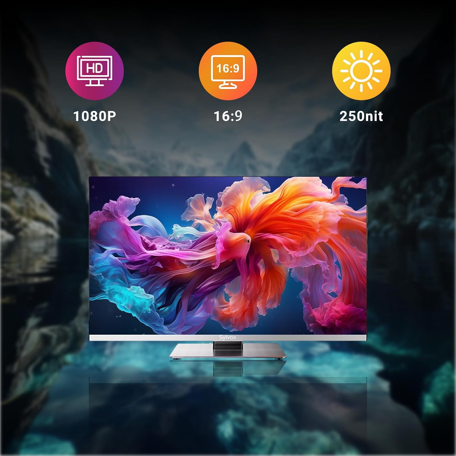 SYLVOX RV TV, 22 inches 12/24V TV for RV 1080P Full HD Smart TV, Built-in APP Store, Support WiFi Bluetooth, Small Android TV for Car Home Camper Truck Boat(Limo Series) - Image 2