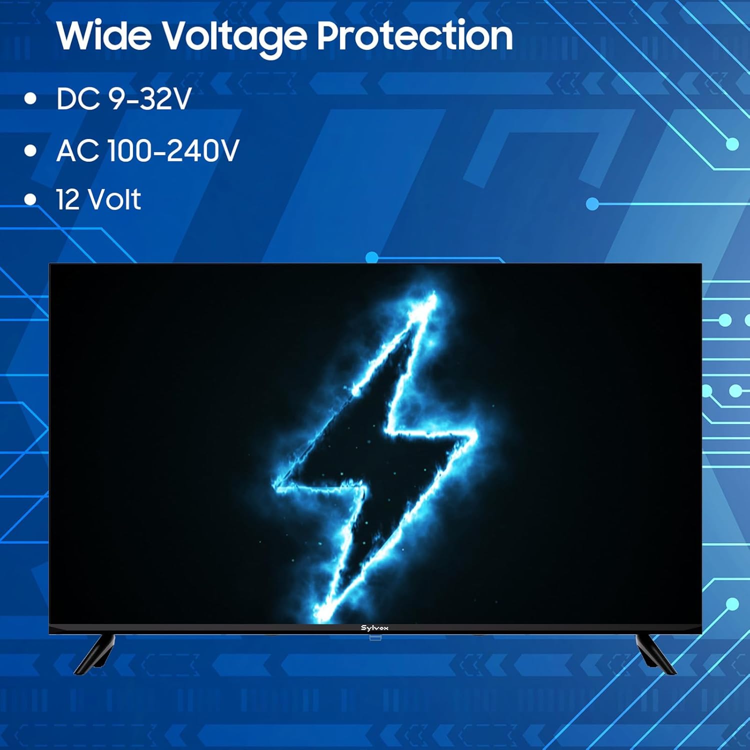 SYLVOX 12 Volt TV, 40" Smart Television 1080P with Google OS Support Voice Remote Screencast ATSC NTSC WiFi Bluetooth HDMI USB, AC/DC Powered, 12V TV for RV Camper Boat Coastal Home (Marine Series) - Image 4