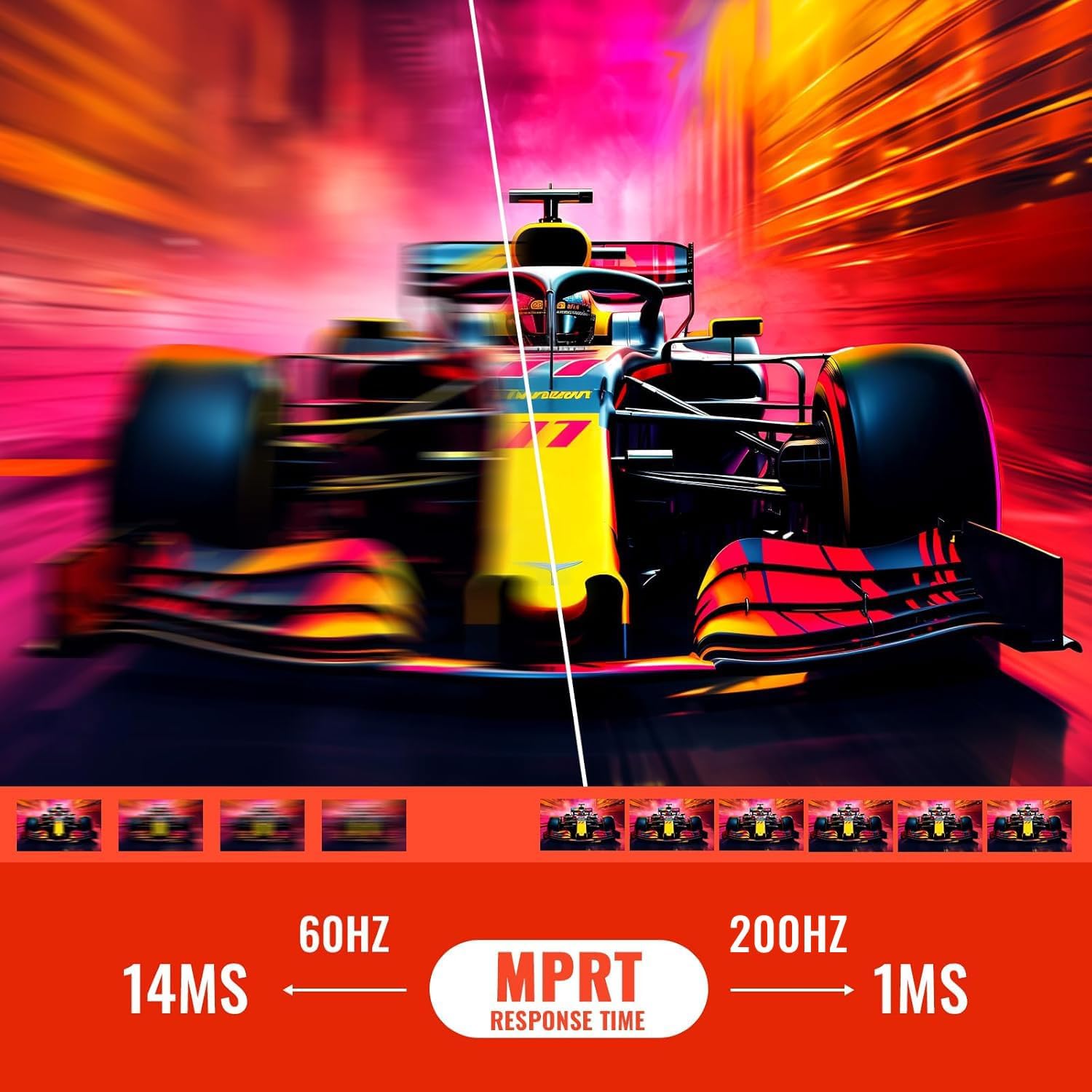 SANSUI 24 Inch Gaming Monitor 200Hz 1Ms FreeSync HDR 110% sRGB FHD 1080P Computer Monitor HDMI DP Ports Eye Care Frameless VESA Mount Cable Management (ES-G24F4L, HDMI Cable Included) - Image 3