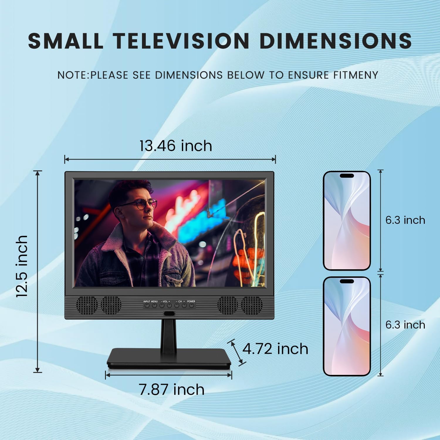 14 Inch Small Smart TV HD 720P LED, Compact Flat Screen Smart TV with Built-in Speakers, Digital ATSC Tuner,HDMI/USB/AV Inputs,Small Smart tv for Kitchen,Bedroom,RV,Camper,Camping - Image 7