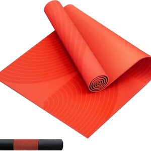 HAPBEAR Extra Large Yoga Mat (84”×30”) – 1/3” Thick Double-Sided PVC Non-Slip Exercise Mat with High Rebound Cushioning, Dual-Side Usable for Home Gym, Yoga, Pilates & Workouts -Orange