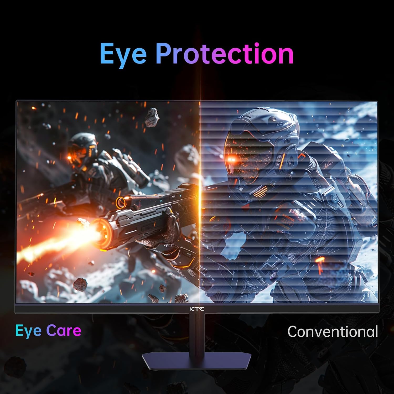 KTC 24 Inch 180Hz/190Hz Gaming Monitor, FHD PC Computer Monitor with Fast IPS Panel, HDR400, 133% sRGB, Bluelight Filter, 2 HDMI & 1 DP Port, Compatible Freesync and Wall Mountable, H24F8 - Image 8