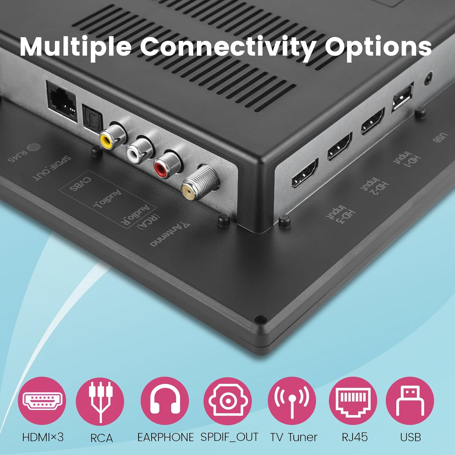 14 Inch Small Smart TV HD 720P LED, Compact Flat Screen Smart TV with Built-in Speakers, Digital ATSC Tuner,HDMI/USB/AV Inputs,Small Smart tv for Kitchen,Bedroom,RV,Camper,Camping - Image 5