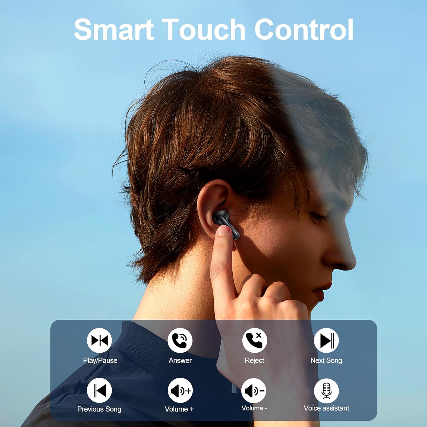 Blackview Wireless Earbuds, 2025 Bluetooth 5.3 Headphones, 56Hrs Hi-Fi Stereo Deep Bass Earphones with 4 ENC Noise Cancelling Mics, IPX7 Waterproof Ear Buds for iPhone Android Phones Laptop - Image 2