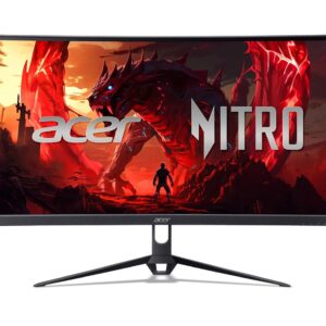 Acer Nitro 29.5” UWFHD 2560 x 1080 1800R Curved Gaming Monitor | AMD FreeSync Premium | Up to 200Hz Refresh Rate | 1ms (VRB) | sRGB 100% | 1 x Display Port 1.4 & 2 x HDMI 2.0 Ports | ED300C X1bmiippx