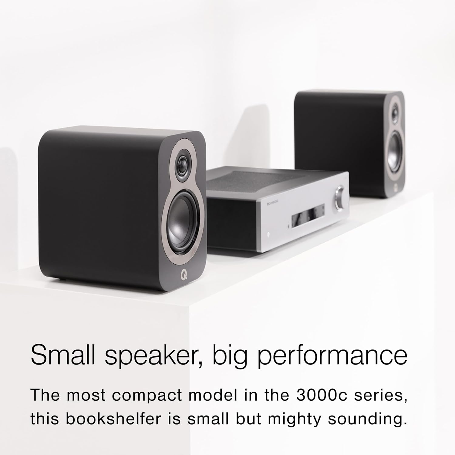 Q Acoustics 3010c Compact Bookshelf Speakers Pair Claro Walnut - 2-Way Reflex Enclosure Type, 4" Bass Driver, 0.9" Tweeter - Stereo Speakers/Passive Speakers for Home Theater Sound System - Image 2