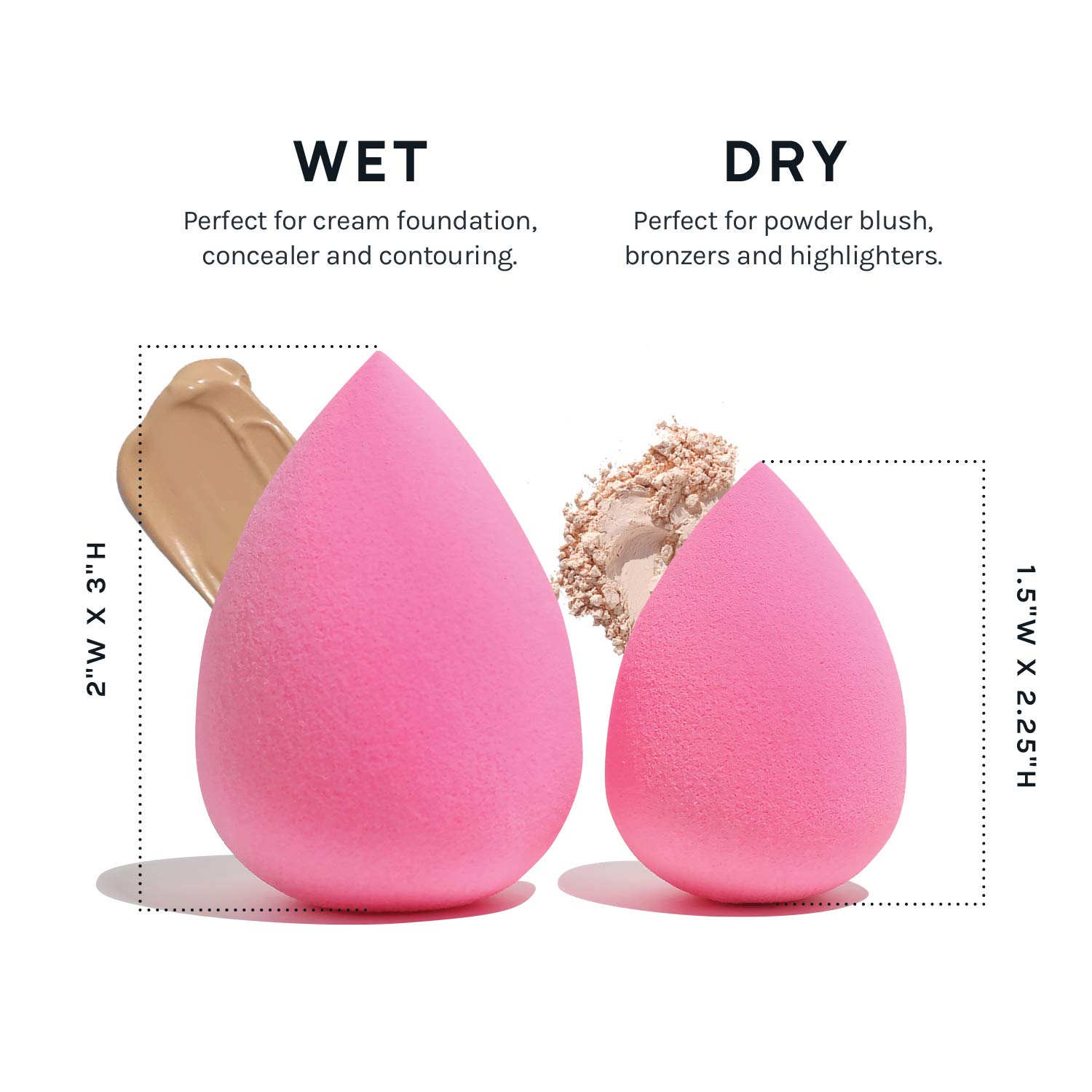 AOA Studio Collection makeup Sponge Set Latex Free and High-definition Set of 6 - Image 8