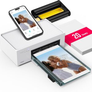 Liene M100 4×6” Photo Printer, Wi-Fi Picture Printer, 20 Sheets, Full-Color Photo, Instant Phone Printer for iPhone, Android, Smartphone, Thermal Dye Sublimation, Portable Photo Printer for Home Use