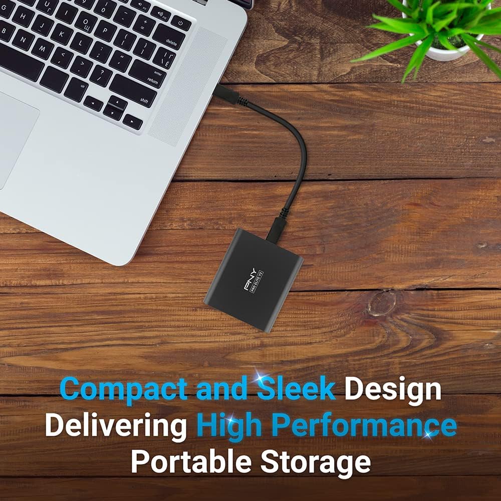 PNY Pro Elite V2 1TB USB 3.2 Gen 2x1 Type-C Portable Solid State Drive (SSD) – (PSD0CS2160-1TB-RB) - Image 3