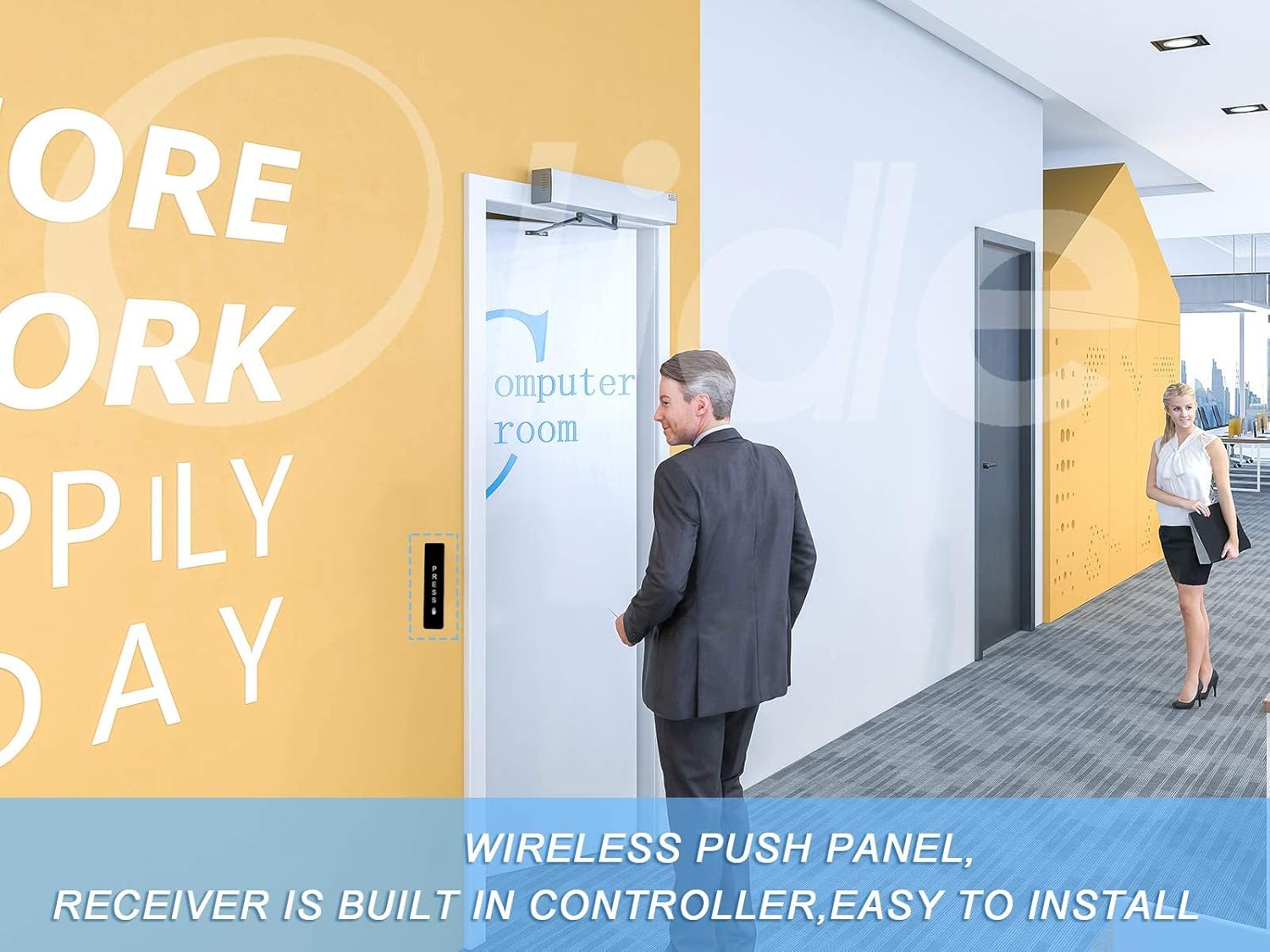 Olideauto Automatic Door Opener WiFi Phone Controlled,Smart Home Electric Swing Door Operators+WiFi Smart Phone Controller+Wireless Push Switch - Image 3