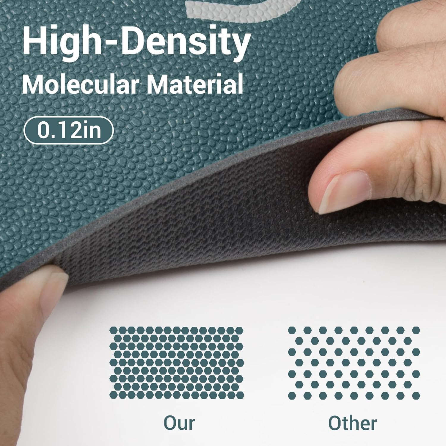 Avoalre Yoga Mat Foldable - Textured Non Slip Exercise Mat -Travel Lightweight Hot Yoga Mat with Carry Bag for Pilates & Home Workouts (72"L x 24"W x 3mm Thick), Green - Image 4