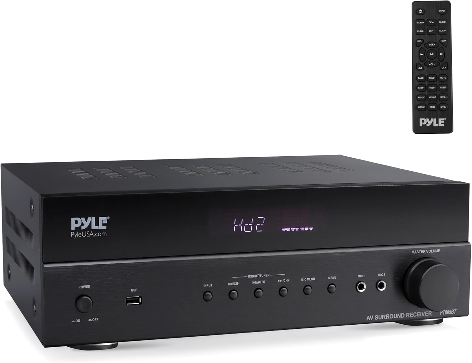 Pyle 5.2 Channel Hi-Fi Home Theater Receiver - 1000W MAX Wireless BT Surround Sound Stereo Amplifier System with 4k Ultra HD Support, MP3/USB/DAC, Ideal for Immersive Home Audio Experience