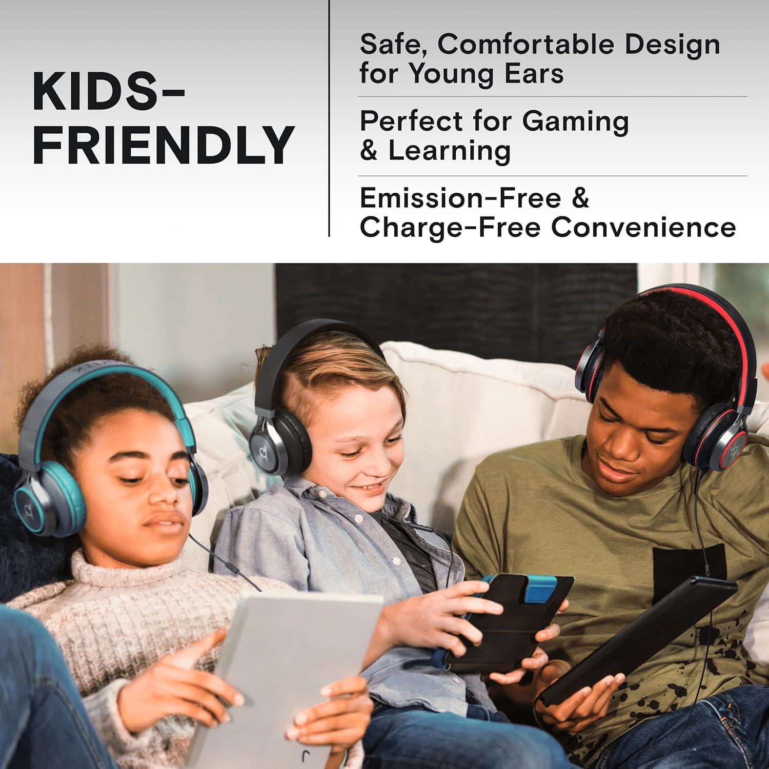 ARTIX CL750 Wired Headphones with Mic & Volume Control — Noise Isolating On-Ear Headphones for Computer and Laptop Wired, Plug in Corded Headphone Over Ear with Wire (Foldable, Aux Jack 3.5mm) - Image 4