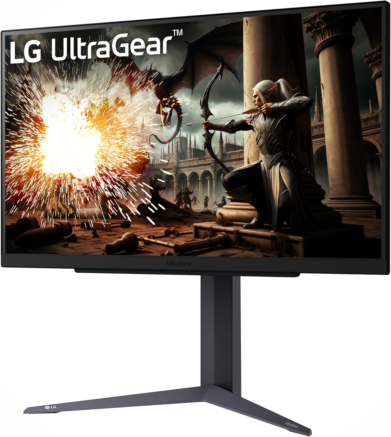 LG 27GS75Q-B 27-inch Ultragear QHD (2560x1440) Gaming Monitor, 180Hz (O/C 200Hz), 1ms, IPS, NVIDIA G-SYNC Compatible, AMD FreeSync, HDR10, Tilt/Height/Pivot Stand, HDMI, DisplayPort, Black - Image 5