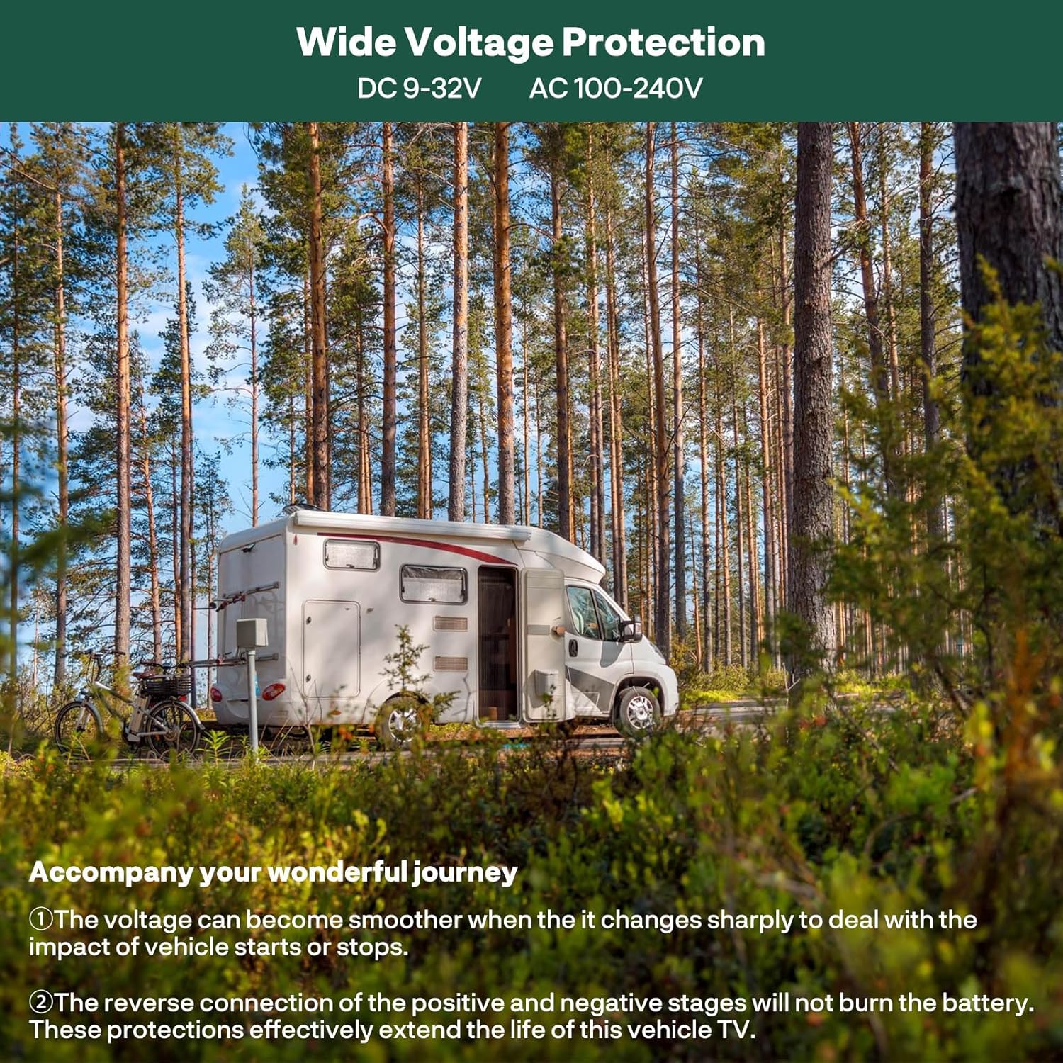 SYLVOX 12 Volt TV, 19" Smart RV TV with Built-in DVD Player, Google OS Voice Remote ATSC NTSC HDMI USB, AC/DC Powered, 12V Television for RV Camper Van Vehicle(Trailer Series) - Image 3