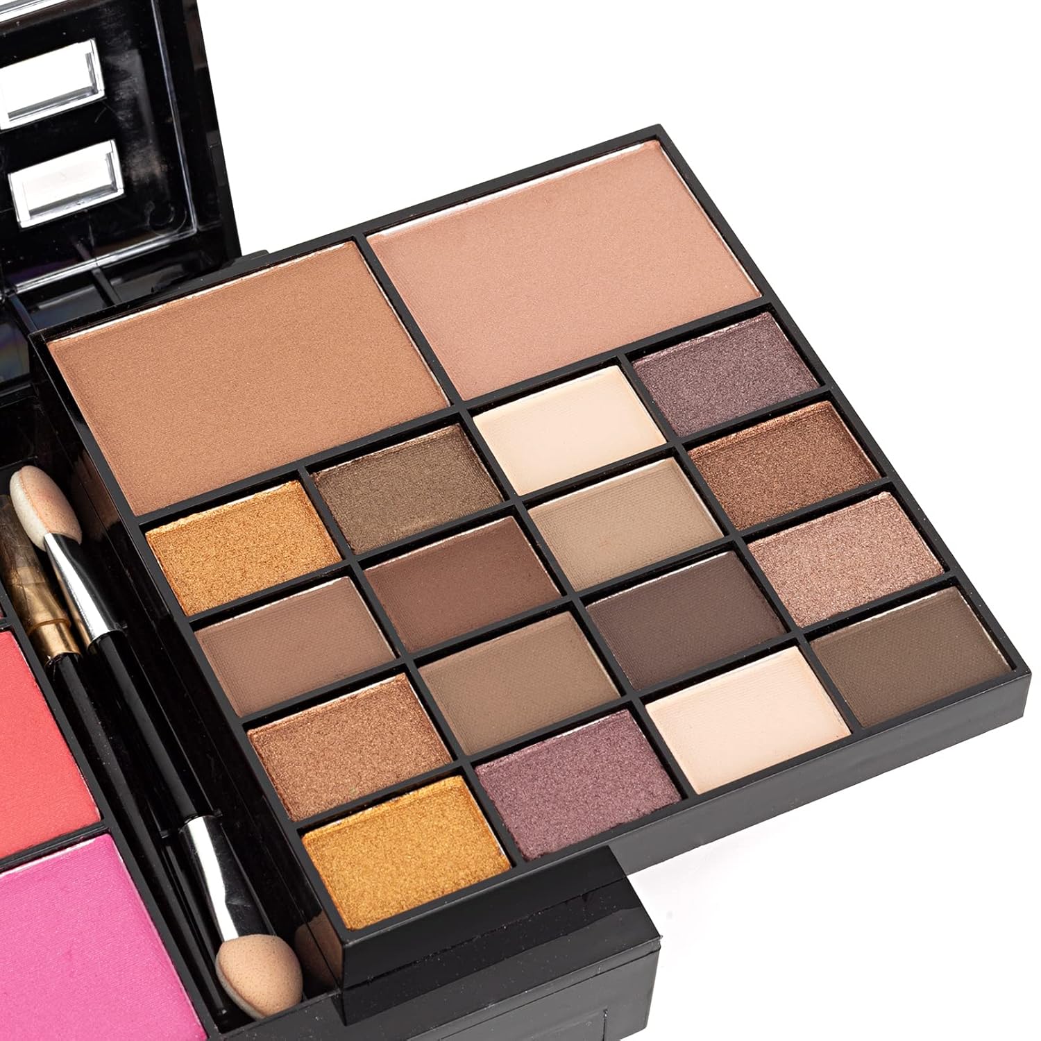 All In One Makeup Gift Kit - Ultimate Color Combination - 36 Eyeshadow, 28 Lip Gloss, 3 Blusher, 4 Concealer, 3 Contour Powder, 3 Brushes, 1 Mirror, 74 Colors Palette Set - Image 6