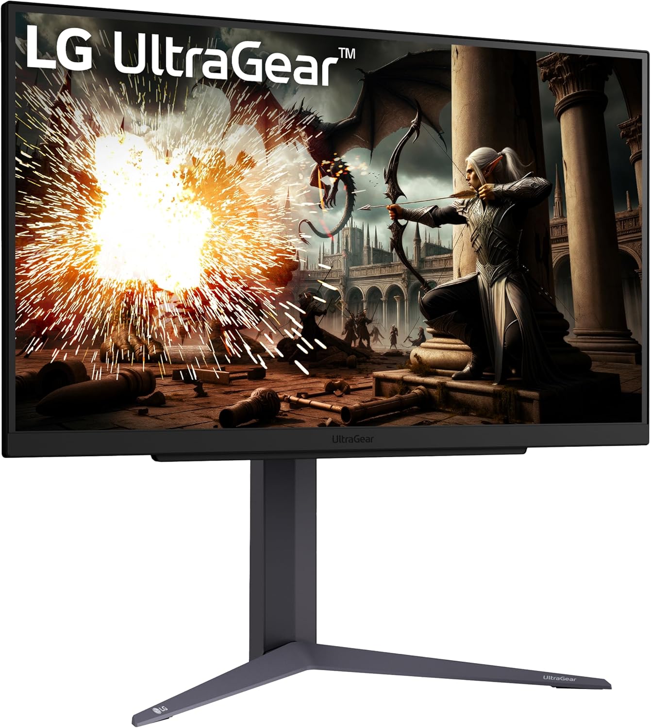 LG 27GS75Q-B 27-inch Ultragear QHD (2560x1440) Gaming Monitor, 180Hz (O/C 200Hz), 1ms, IPS, NVIDIA G-SYNC Compatible, AMD FreeSync, HDR10, Tilt/Height/Pivot Stand, HDMI, DisplayPort, Black - Image 4