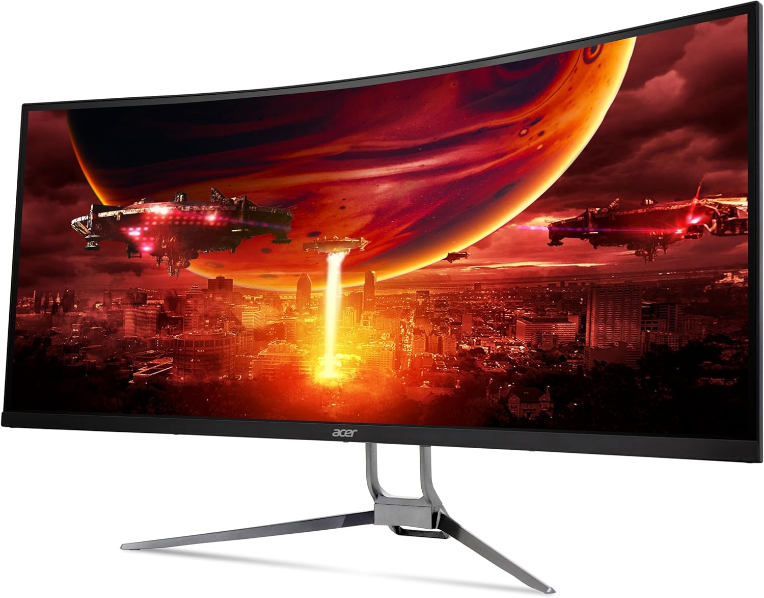acer Nitro 34 Inch 1000R 21:9 Curved Zero-Frame QHD 3440 x 1440 Gaming Monitor | AMD FreeSync Premium | Up to 120Hz Refresh | 1ms VRB | Two Display Port 1.2 & Two HDMI 2.0 Ports | EDA343CUR J0bmiippx - Image 10