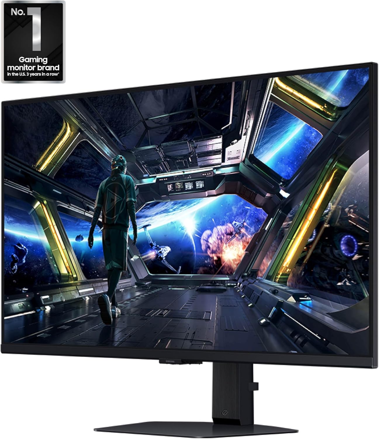 Samsung 32” Odyssey G7 (G70D) 4K UHD IPS 144Hz 1ms(GtG) Smart Gaming Monitor, G-Sync Compatible, AMD Freesync Premium, Vivid Colors, Adjustable Stand, Black Equalizer, LS32DG702ENXZA - Image 3
