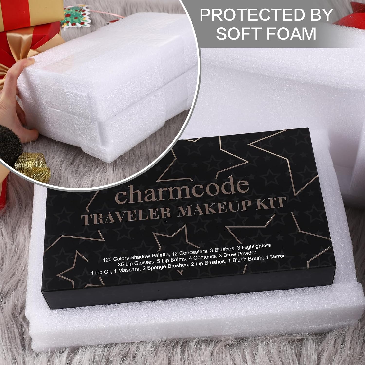 Professional All in One Makeup Kit for Women Full Kit,186 Colors Make Up Palette Christmas Gift Set, Including Eyeshadow,Lip Gloss,Concealer,Highlighter,Contour,Brow Powder,Mascara,Blush & Brush - Image 7