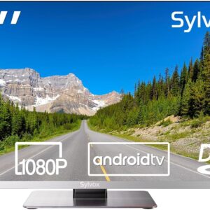 SYLVOX RV TV, 22 inches 12/24V TV for RV 1080P Full HD Smart TV, Built-in APP Store, Support WiFi Bluetooth, Small Android TV for Car Home Camper Truck Boat(Limo Series)