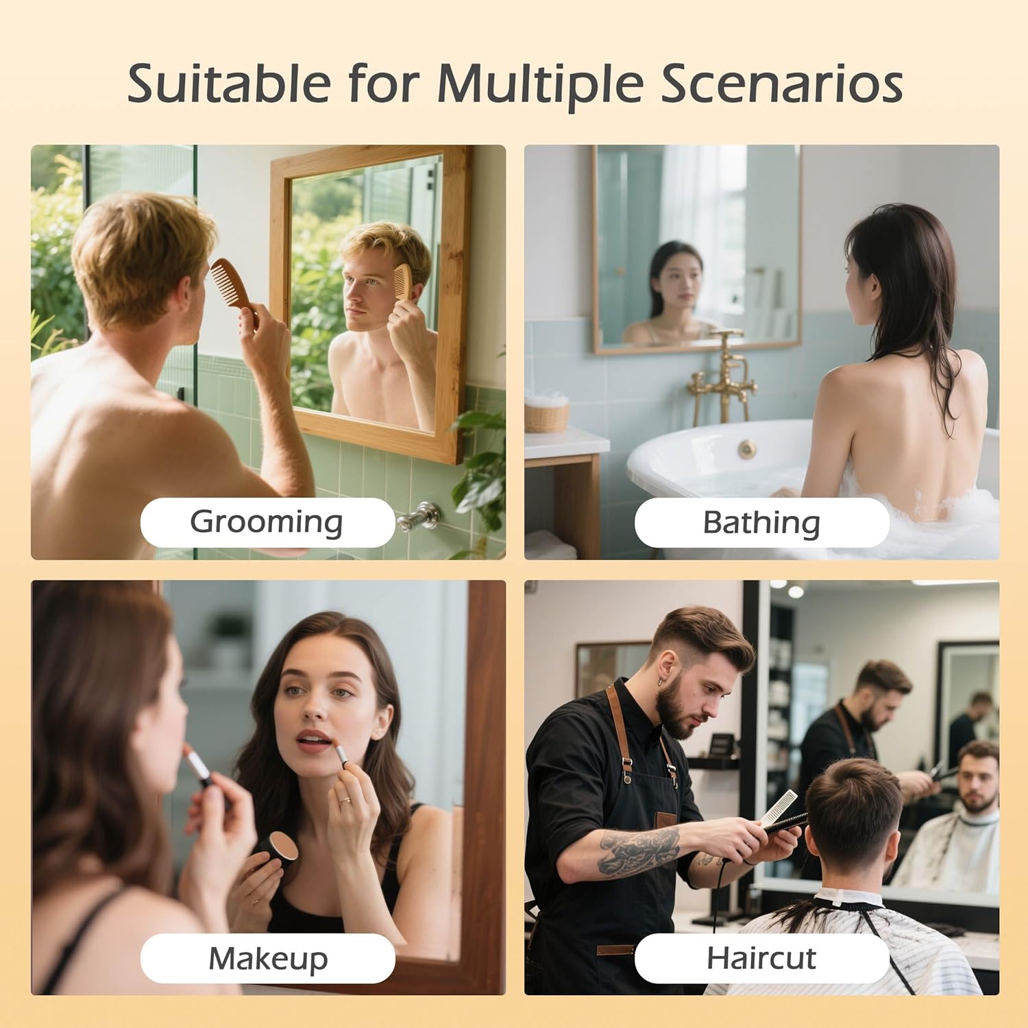 24x32'' Bathroom Vanity Mirror with 21.5'' Touch-Screen Smart TV, Streaming APP, Waterproof Defogging TV Mirror with 3 Color LED Light WiFi Bluetooth HDMI for Bathroom Hotel Hair Salon (2025) - Image 7