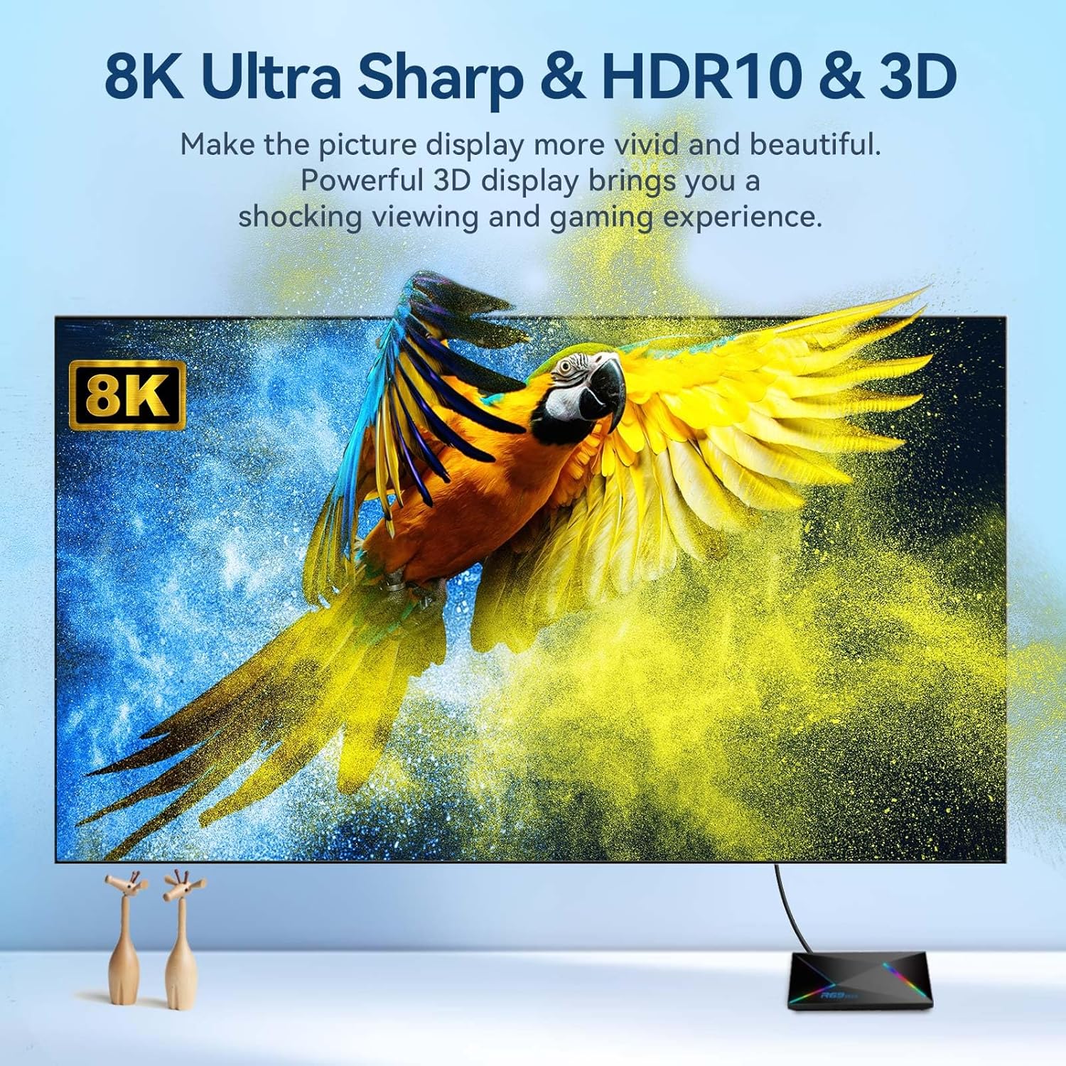 EASYTONE Android TV Box 14.0 2025, 4GB RAM 32GB ROM Android 14 TV Box 4K 8K WIFI6 1000M Ethernet Smart TV Boxes HDR10 R69 Plus H728 Octa-core TV Boxes Support 3D 2.4G 5.8G Dual WiFi BT5.0 USB 3.0 - Image 4