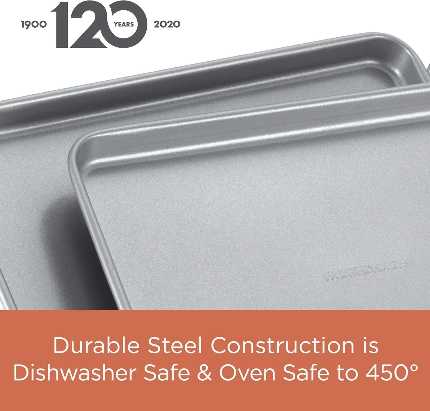 Farberware Bakeware Steel Nonstick Toaster Oven Pan Set, 4-Piece Baking Set, Gray - Image 5