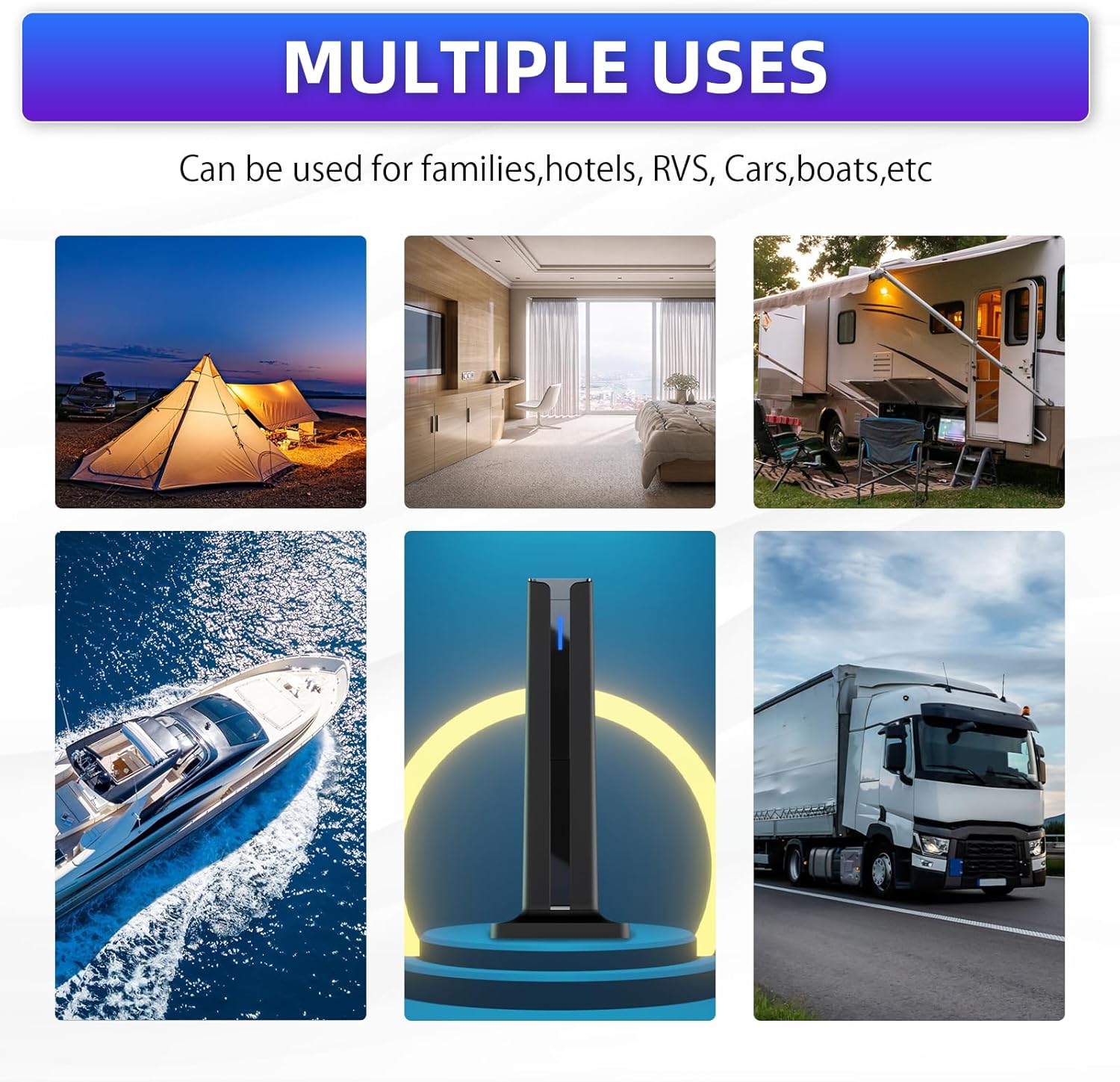 Digital TV Antenna for Smart TV Indoor,2025 TV Antenna with 3M Stick Base, 360°&Long Range Reception HDTV Antenna for Local Channels, Easy Installation Antennas for TVs Without Cable (7.0 in) - Image 6