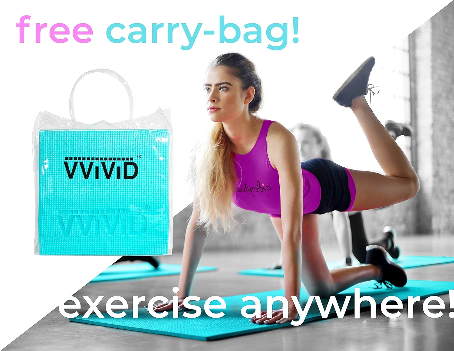 VViViD Folding Travel Yoga & Exercise Mat, With Water-Proof Carry Bag - Image 5