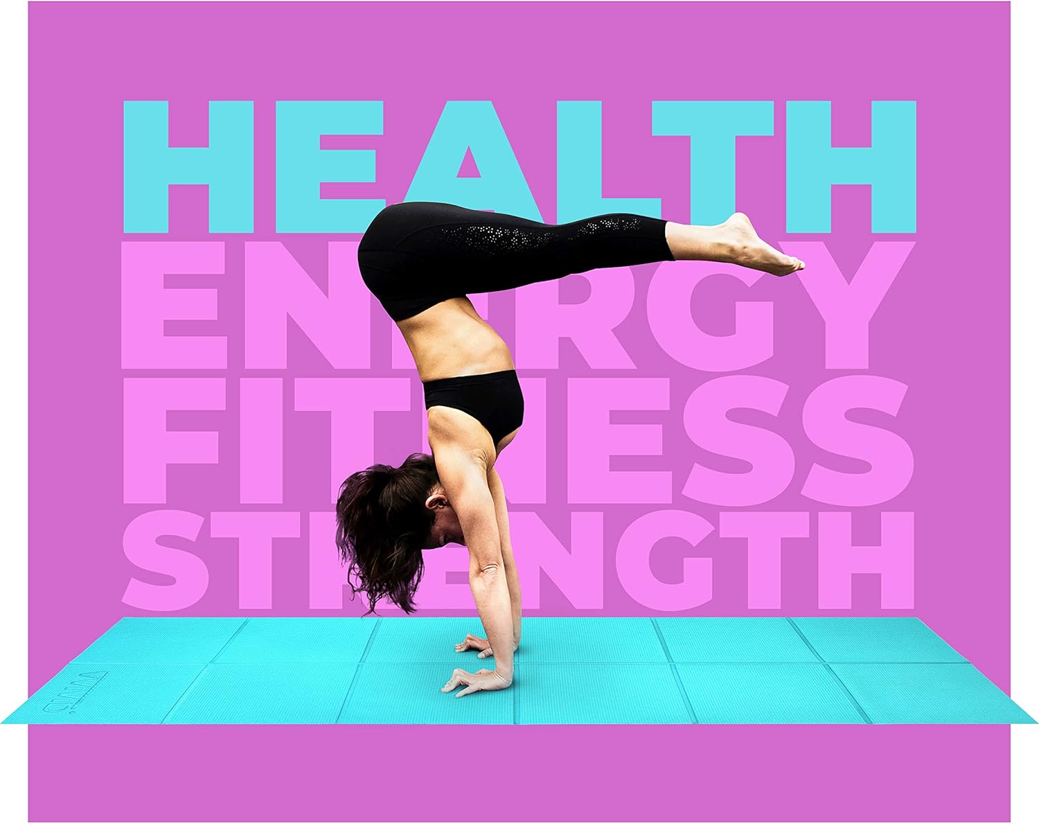 VViViD Folding Travel Yoga & Exercise Mat, With Water-Proof Carry Bag - Image 2