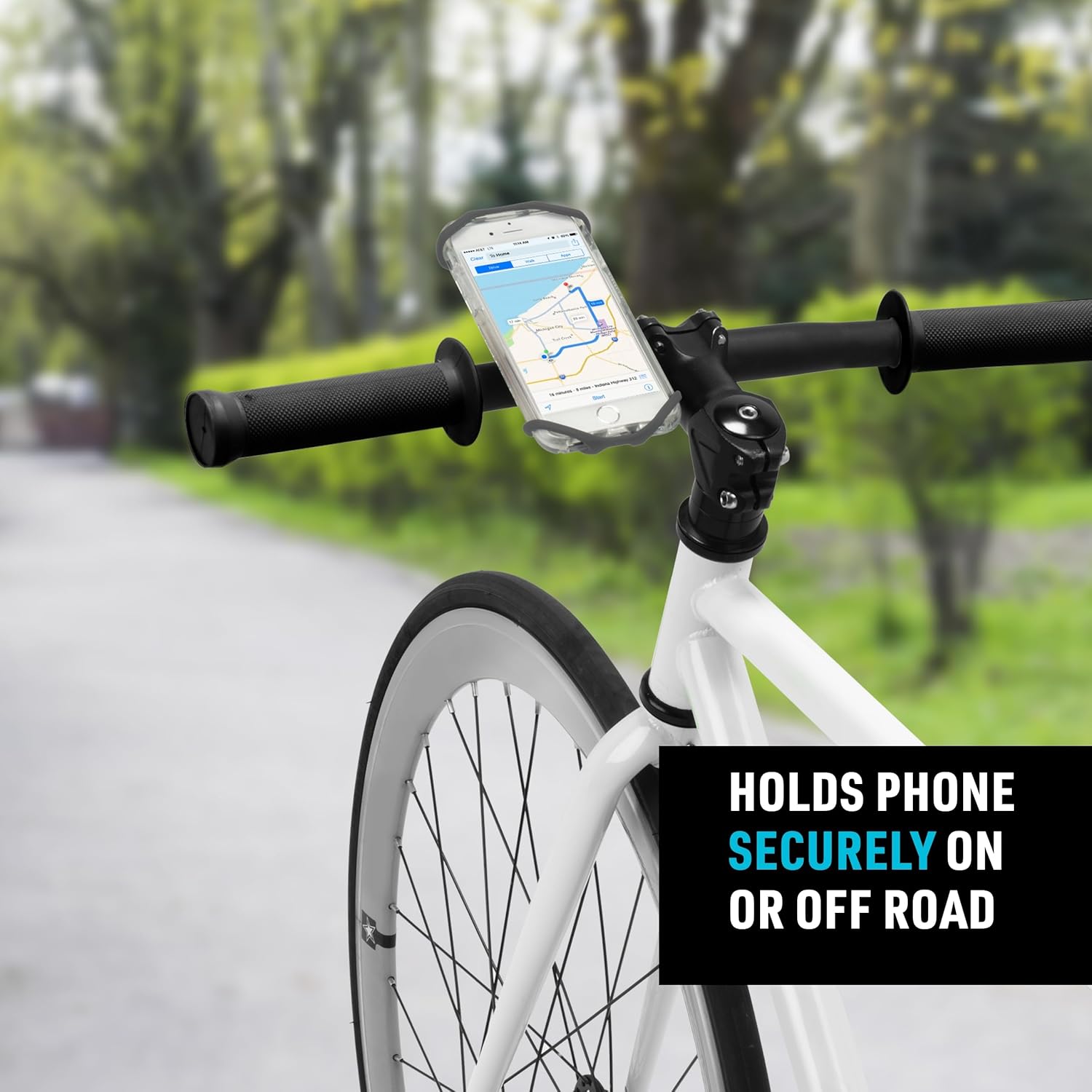 Nite Ize Wraptor Rotating Smartphone Bar Mount - Cell Phone Mount for Bikes, Strollers & More - Easy-to-Use & Adjustable Phone Accessories - Grey - Image 7