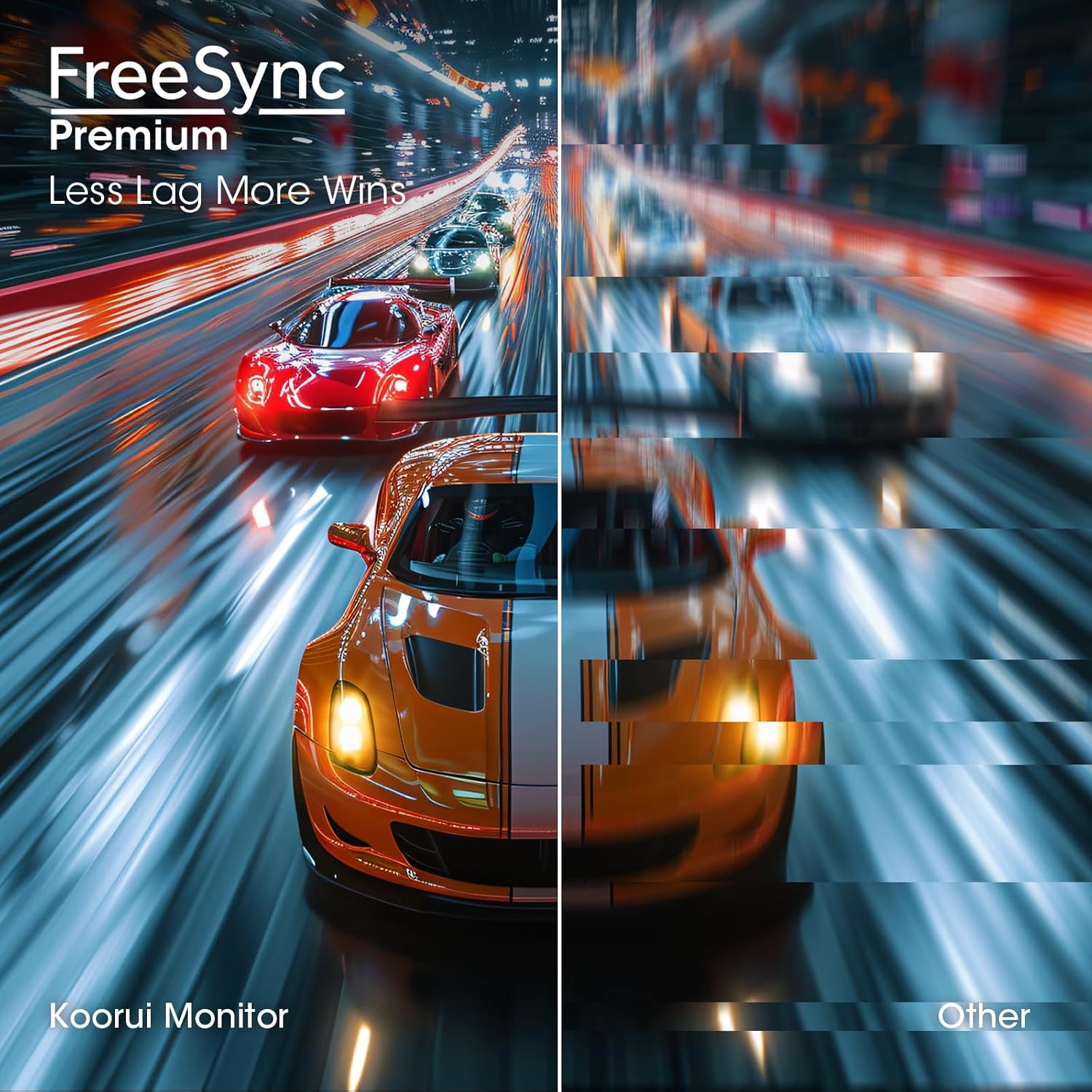 KOORUI GN02 27-inch 240Hz Gaming Monitor, 1ms FHD 1080p, G-SYNC and FreeSync Premium, HDMI 2.0/DP 1.4, Xbox PS5 Switch Ready, VESA, Tilt, Black - Image 3