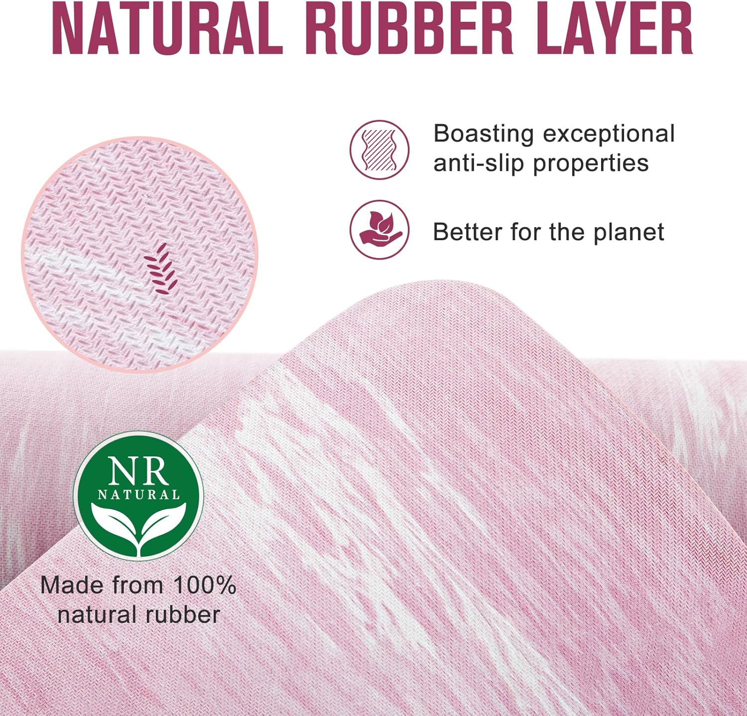 UMINEUX Extra Thick Yoga Mat, 2/5 Inch (10MM), Natural Rubber and TPE Non Slip Yoga Mats with Strap for Women Men, Eco Friendly Exercise Mat for Yoga, Pilates and Home Workout - Image 2