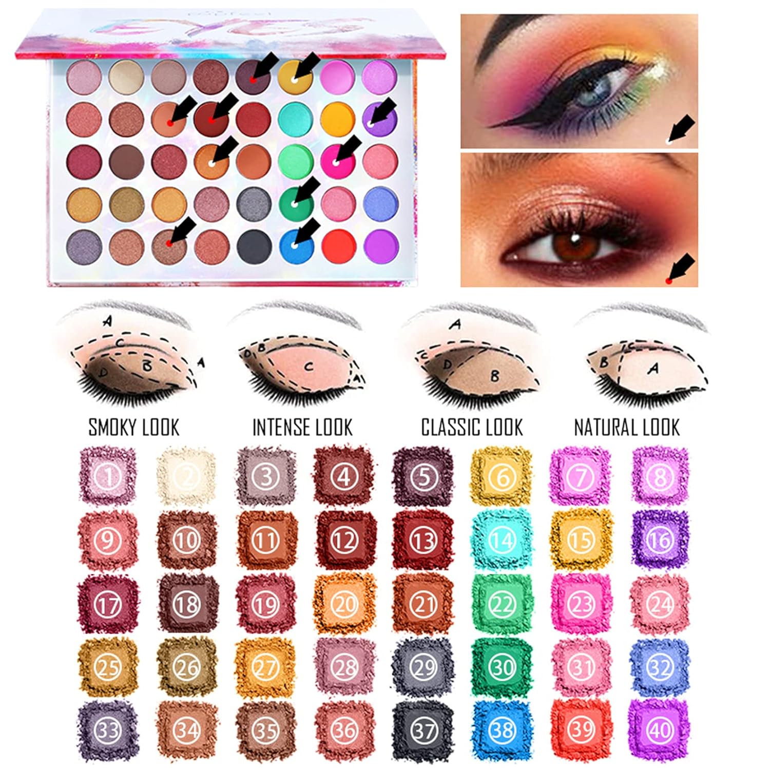Pure Vie All-in-One Holiday Gift Makeup Set Cosmetic Essential Starter Bundle Include Eyeshadow Palette Lipstick Concealer Blush Mascara Foundation Face Powder - Makeup Kit for Women Full Kit - Image 4