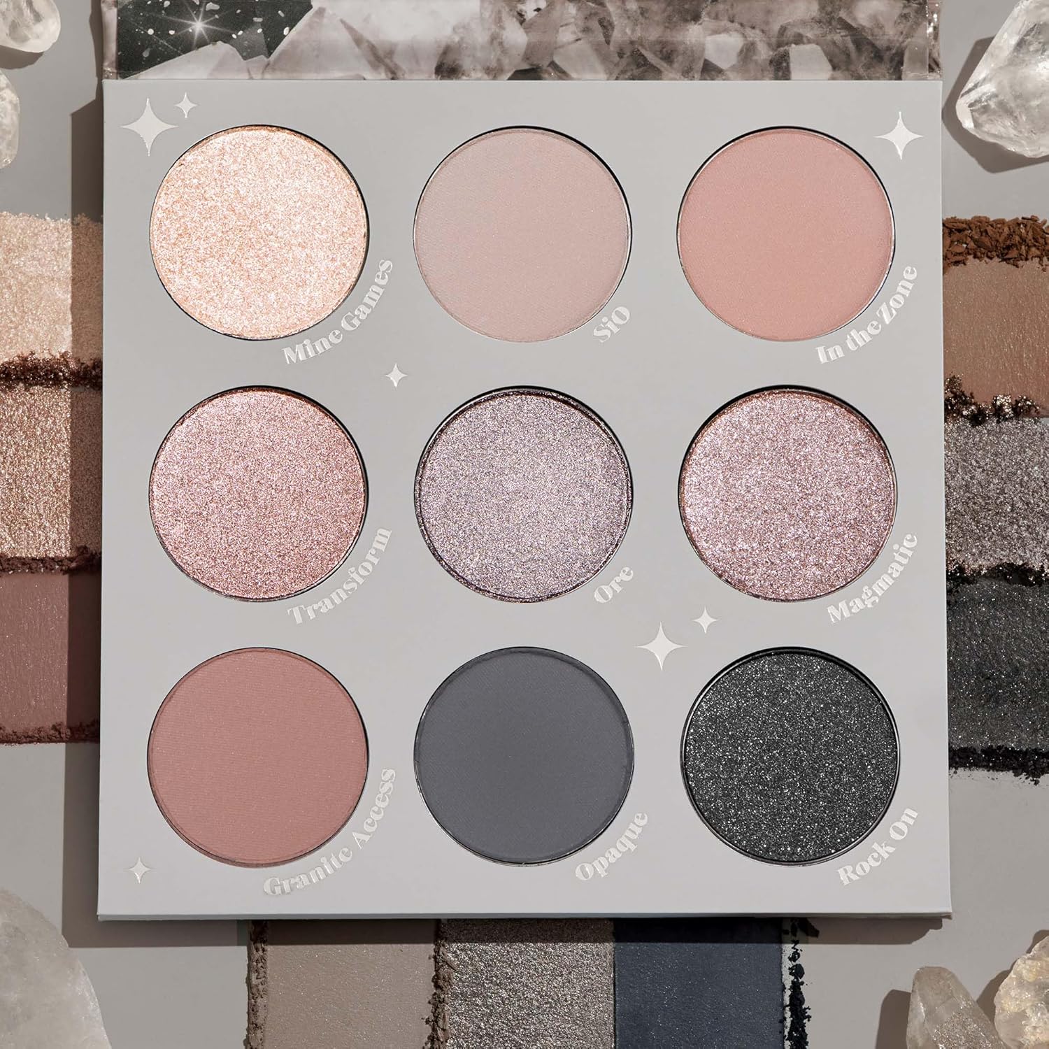 ColourPop Of Quartz Eyeshadow Palette - Neutral Taupe Palette with Metallic and Matte Finishes - High-Pigment Eye Makeup with a Long-Wearing Formula (0.3 oz) - Image 2