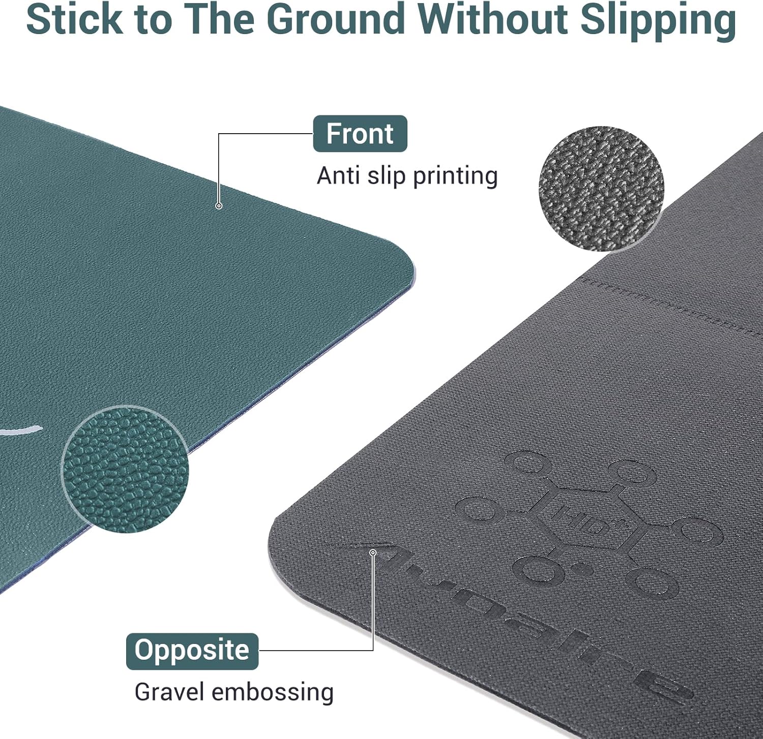 Avoalre Yoga Mat Foldable - Textured Non Slip Exercise Mat -Travel Lightweight Hot Yoga Mat with Carry Bag for Pilates & Home Workouts (72"L x 24"W x 3mm Thick), Green - Image 3