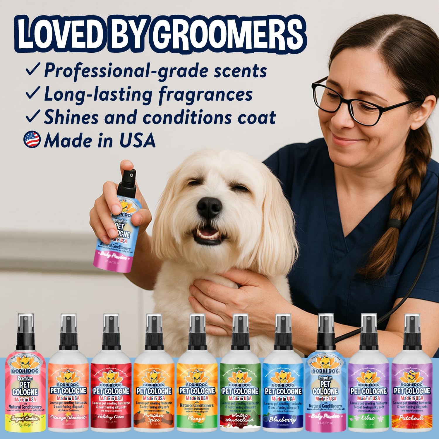 Bodhi Dog Premium Dog Cologne - Deodorizing Dog Perfume & Conditioner for Dogs & Cats - Natural Long Lasting Spray - Keeps Pets Fresh All Day - Gentle & Safe Formula, Made in USA (Baby Powder 4 Fl Oz) - Image 2