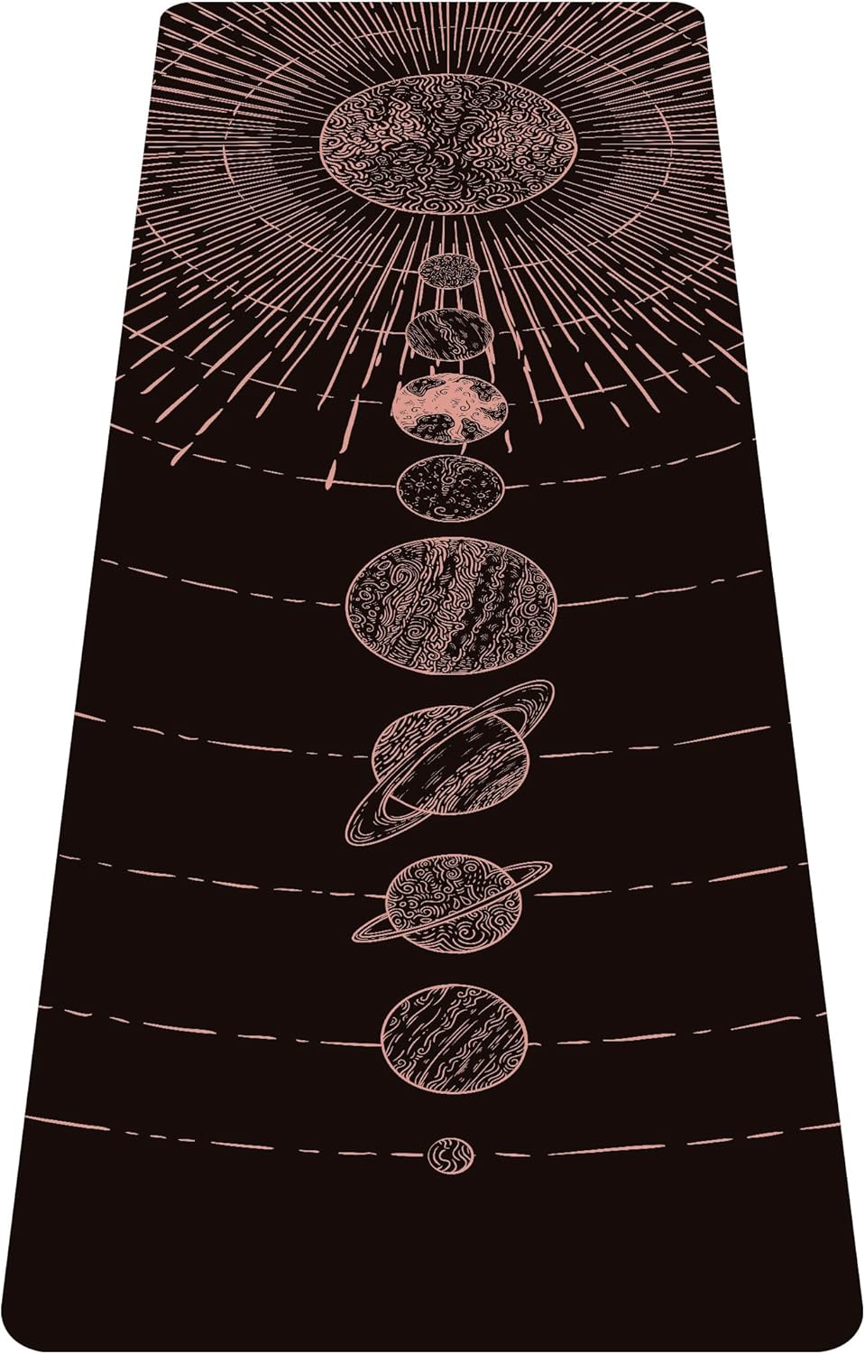 nuveti Printed Travel Yoga Mat-1/16 Inch Thick Non Slip Fitness Workout Mat with Carrying Bag, Foldable Lightweight Suede & Natural Rubber Yoga Mat for Yoga Pilates and Fitness 72" L x 24" W x 1.5mm