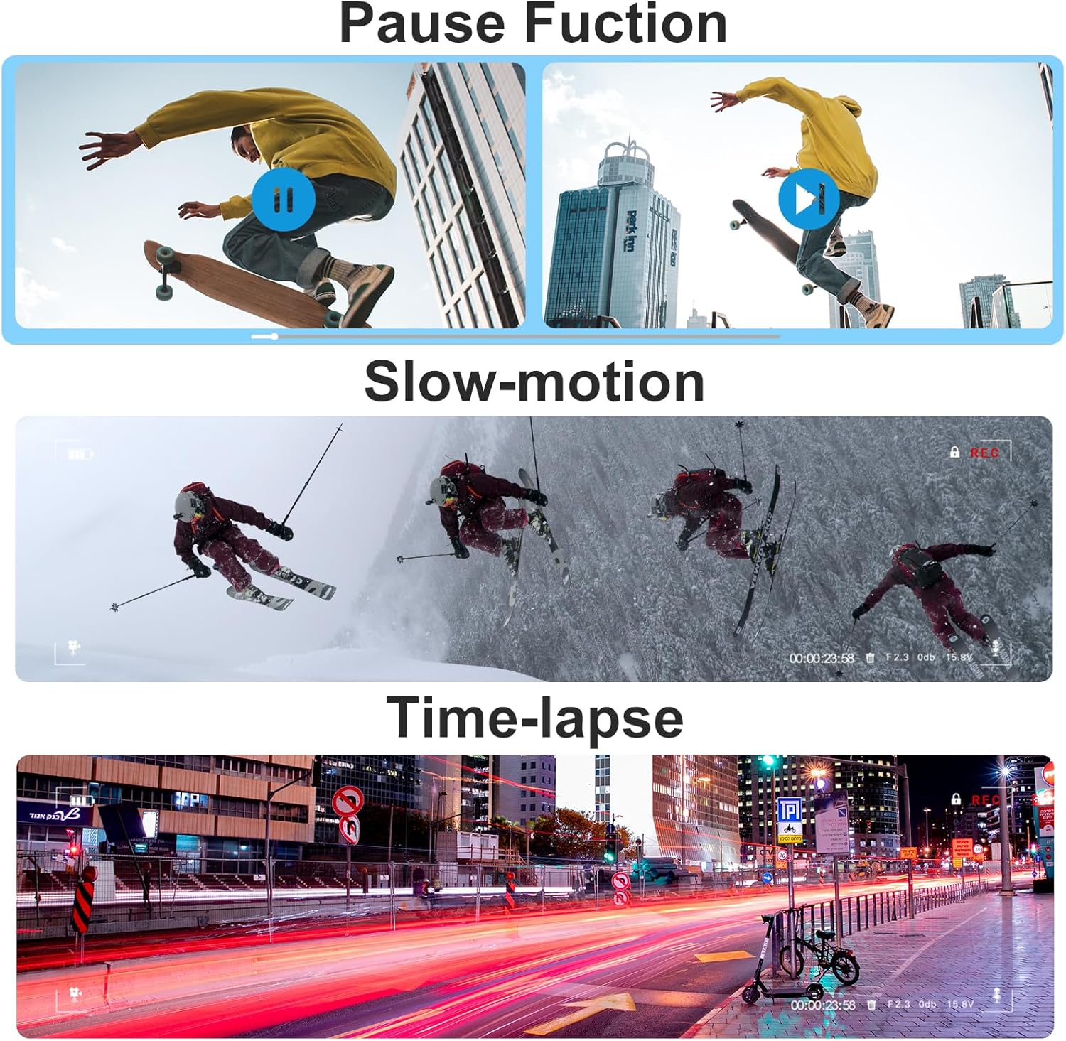 ORDRO 4K Video Camera Camcorder 10X Optical Zoom&120X Intelligent Zoom, 4K 30MP WiFi Vlogging Camera for YouTube Digital Video Camera w/Microphone, 32G Card, Remote Control - Image 5