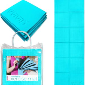 VViViD Folding Travel Yoga & Exercise Mat, With Water-Proof Carry Bag