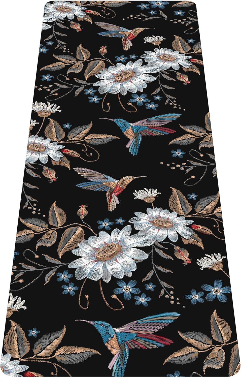 nuveti Printed Travel Yoga Mat-1/16 Inch Thick Non Slip Fitness Workout Mat with Carrying Bag, Foldable Lightweight Suede & Natural Rubber Yoga Mat for Yoga Pilates and Fitness 72" L x 24" W x 1.5mm