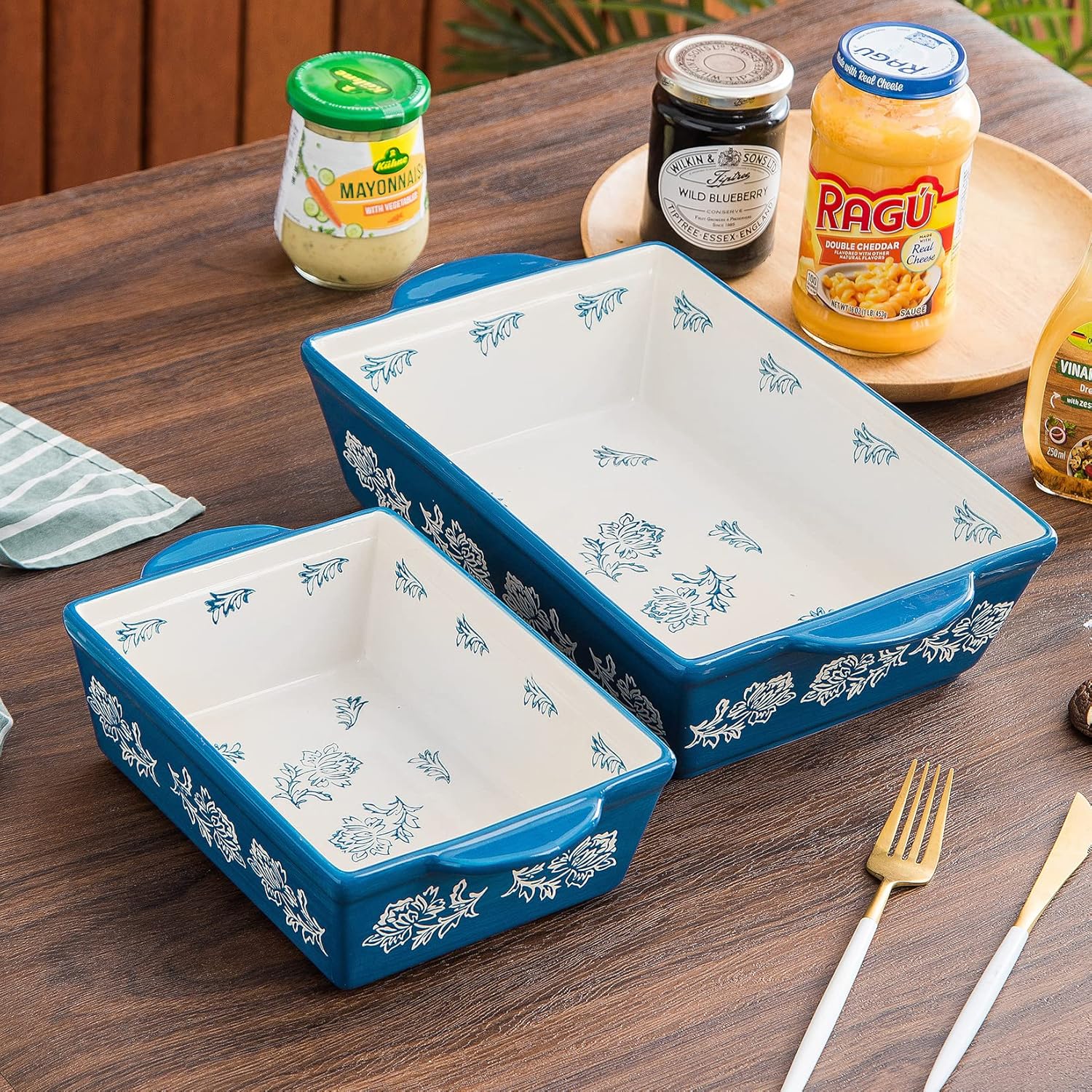 Wisenvoy Baking Dish Ceramic Lasagna Pan Casserole Dish 3-Piece Bakeware Sets Baking Dishes Baking Set Baking Dish Set - Image 6