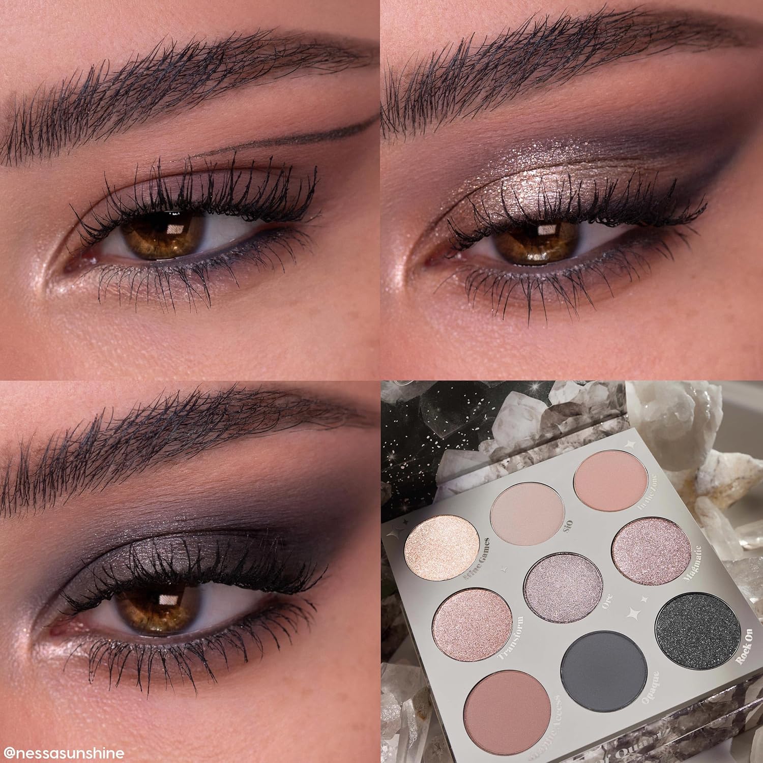 ColourPop Of Quartz Eyeshadow Palette - Neutral Taupe Palette with Metallic and Matte Finishes - High-Pigment Eye Makeup with a Long-Wearing Formula (0.3 oz) - Image 4
