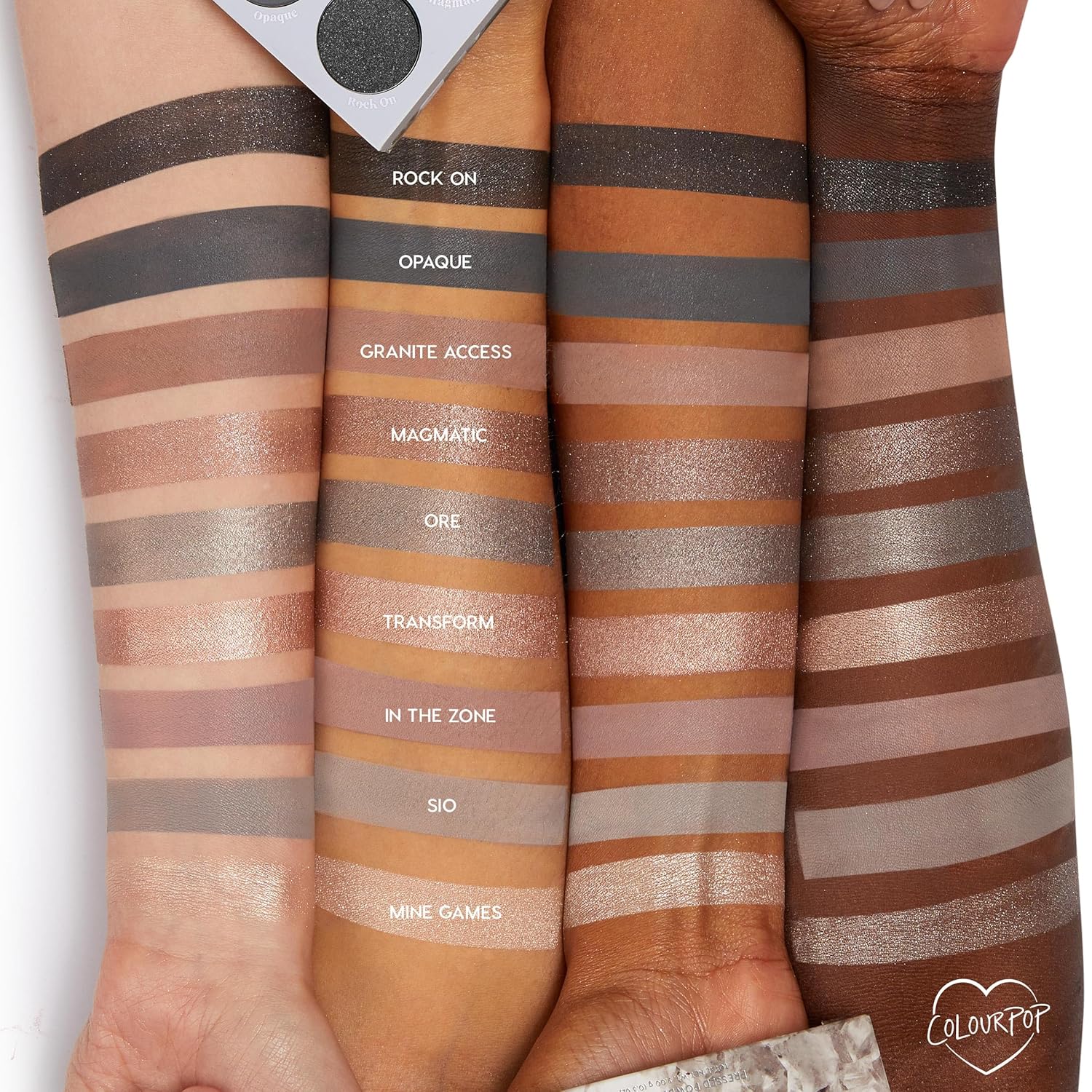 ColourPop Of Quartz Eyeshadow Palette - Neutral Taupe Palette with Metallic and Matte Finishes - High-Pigment Eye Makeup with a Long-Wearing Formula (0.3 oz) - Image 3