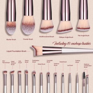 BS-MALL Makeup Brush Set 18 Pcs Premium Synthetic