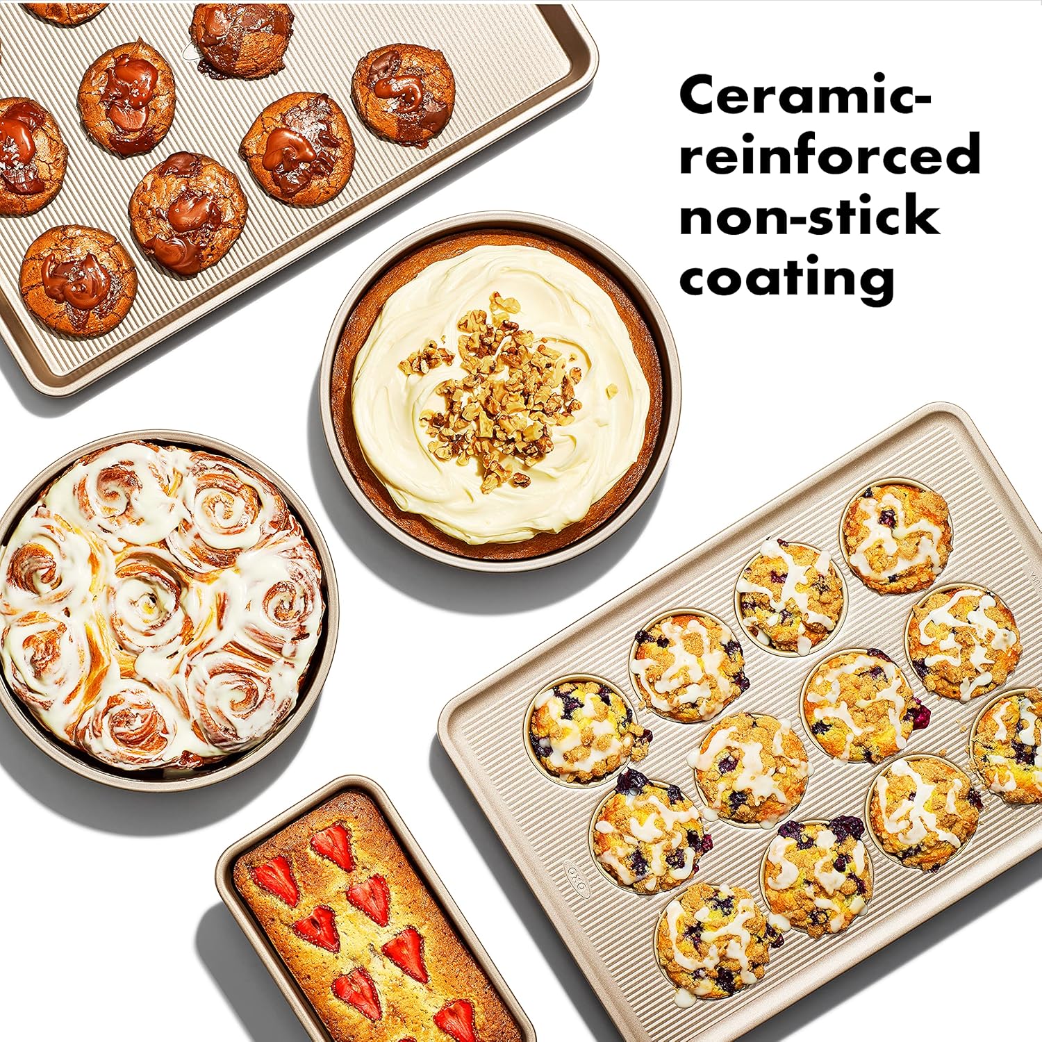 OXO Good Grips Non-Stick Pro 5 Piece Metal Bakeware Set - Image 3