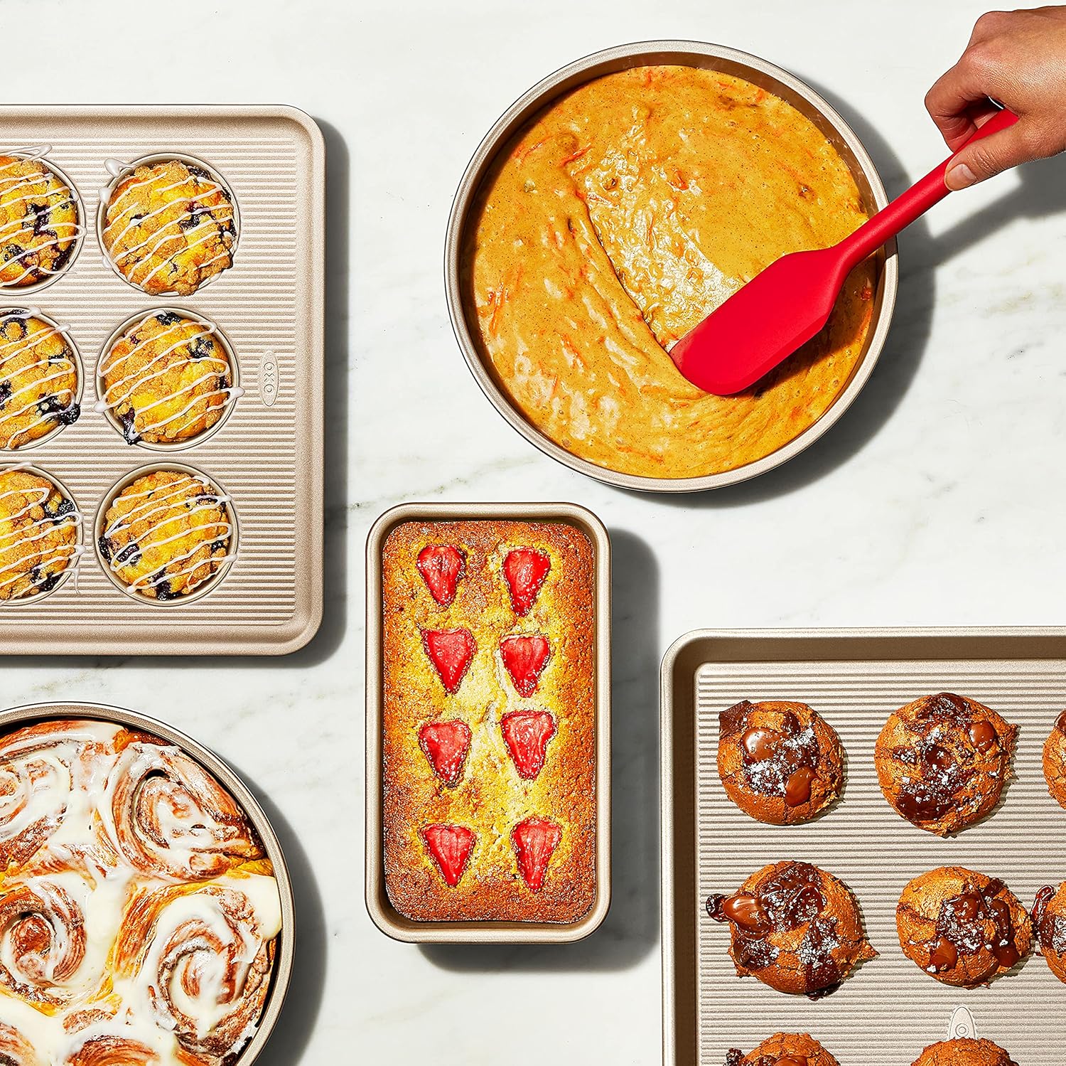 OXO Good Grips Non-Stick Pro 5 Piece Metal Bakeware Set - Image 7