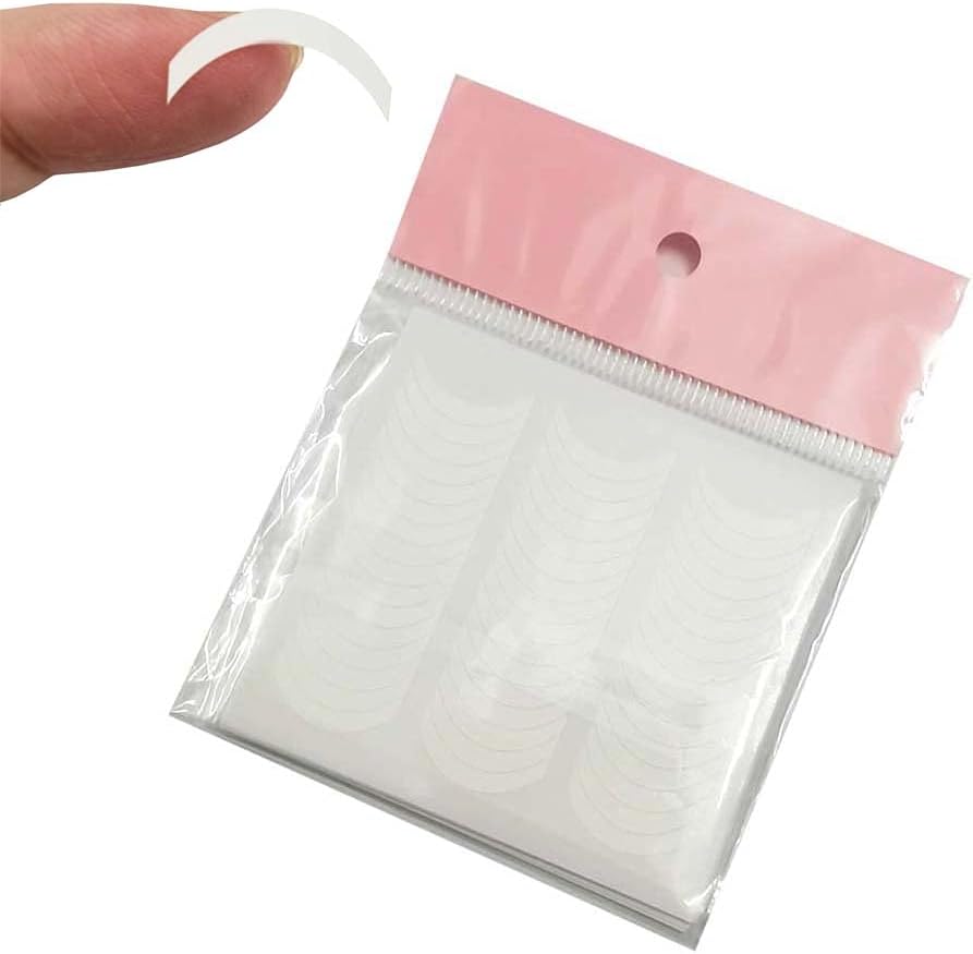 BlingKingdom 576pcs 12 Sheets French Nail Self-Adhesive Stickers Stencils Manicure Nail Tips Smile Line Guide for Women Girls - Moon Shape Design